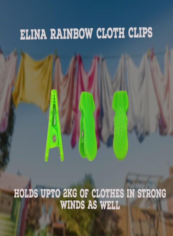Elina Premium Cloth Clips for Drying Clothes - Multipurpose Pins for Indoor and Outdoor Use - Strong and Durable Clips for Hanging, Organizing (Rainbow Clip)(with Storage Box)(30 Pcs) - Image 5